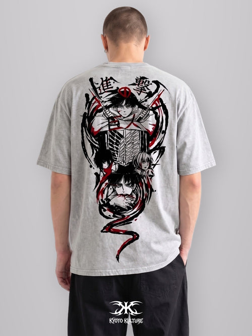 2-SIDED WINGS OF FREEDOM VINTAGE OVERSIZE TEE