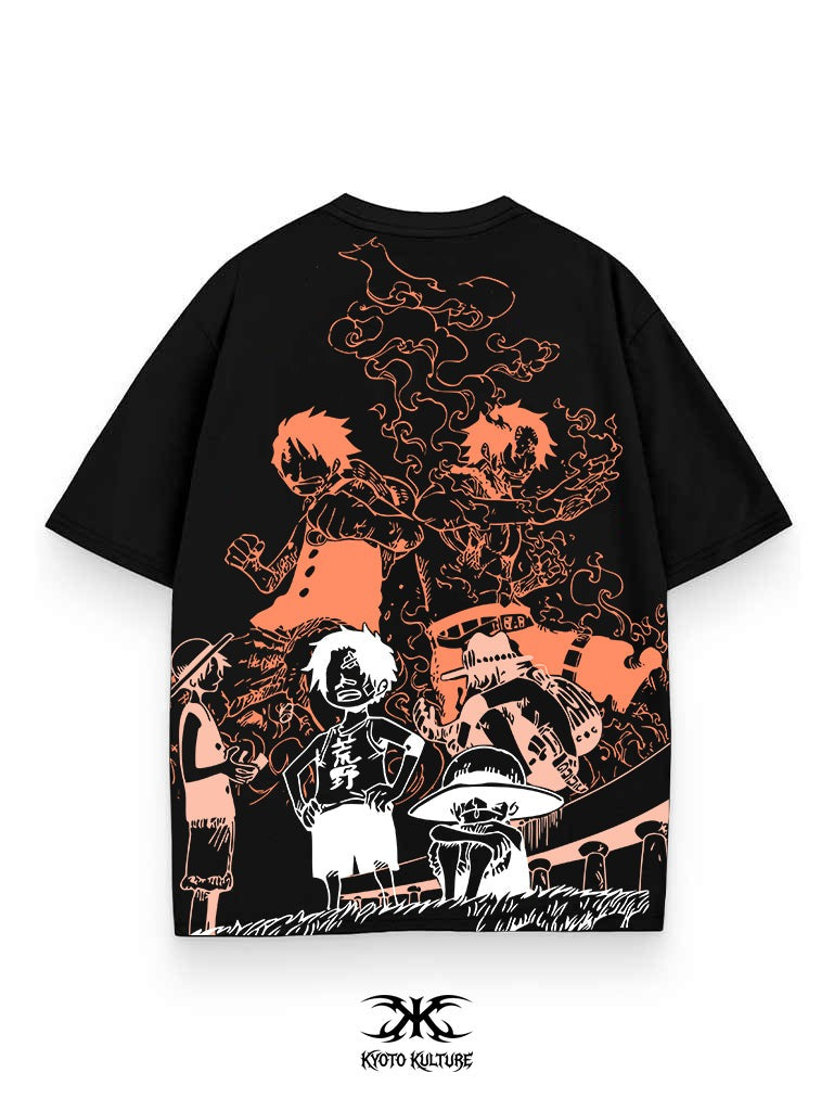 BROTHERS FLAME 2-SIDED OVERSIZE TEE