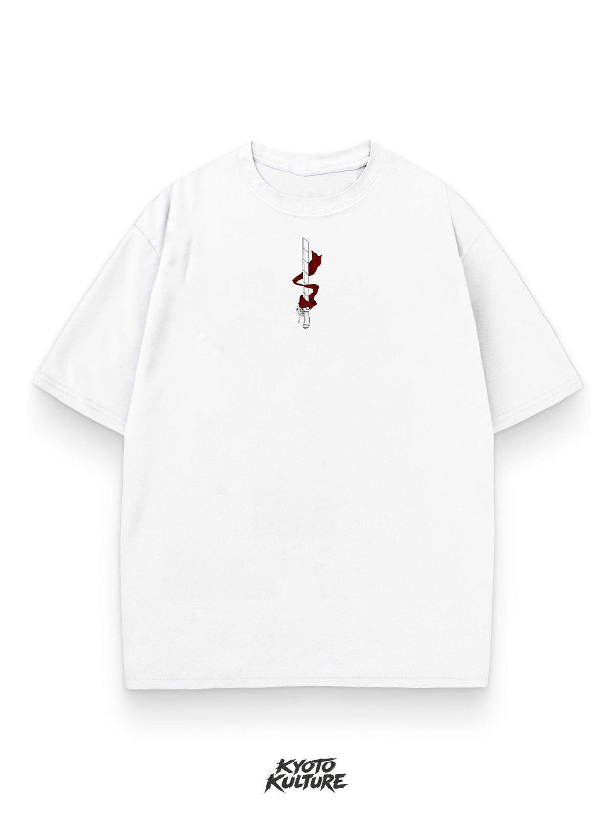 CRIMSON SCARF 2-SIDED OVERSIZE TEE