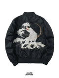 HOWLING MOON EMBROIDERED BOMBER JACKET