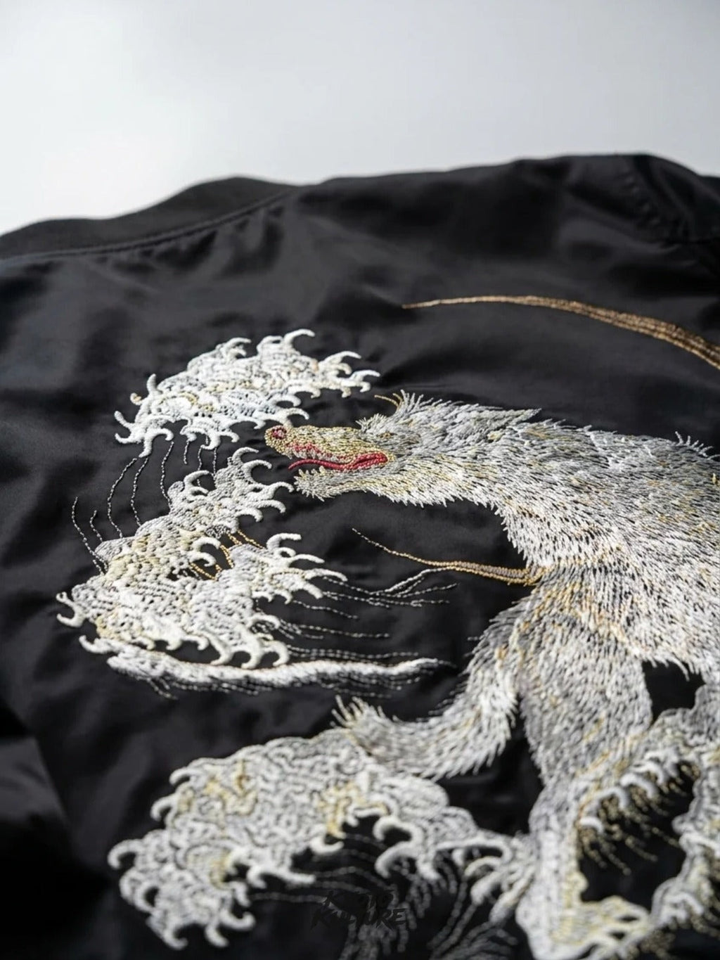 HOWLING MOON EMBROIDERED BOMBER JACKET