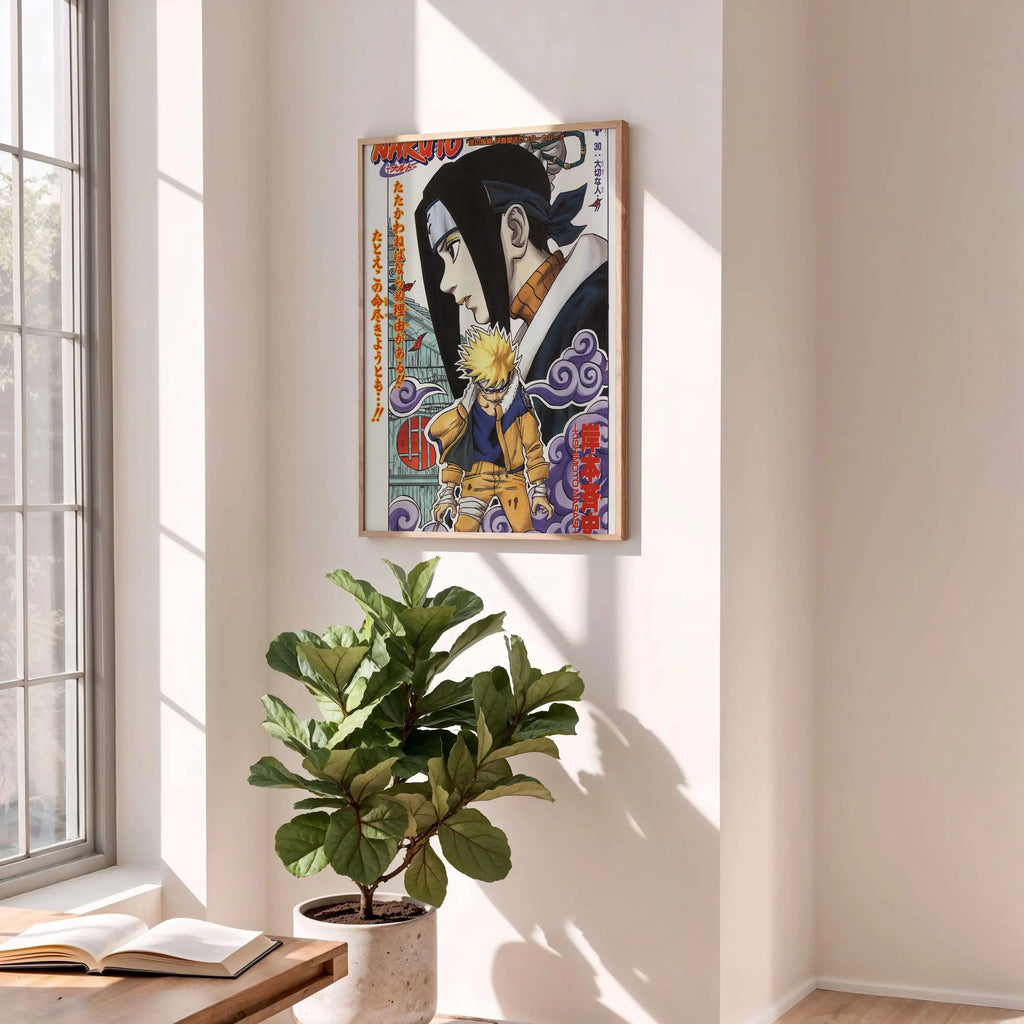 Naruto and Sasuke Manga Cover Poster
