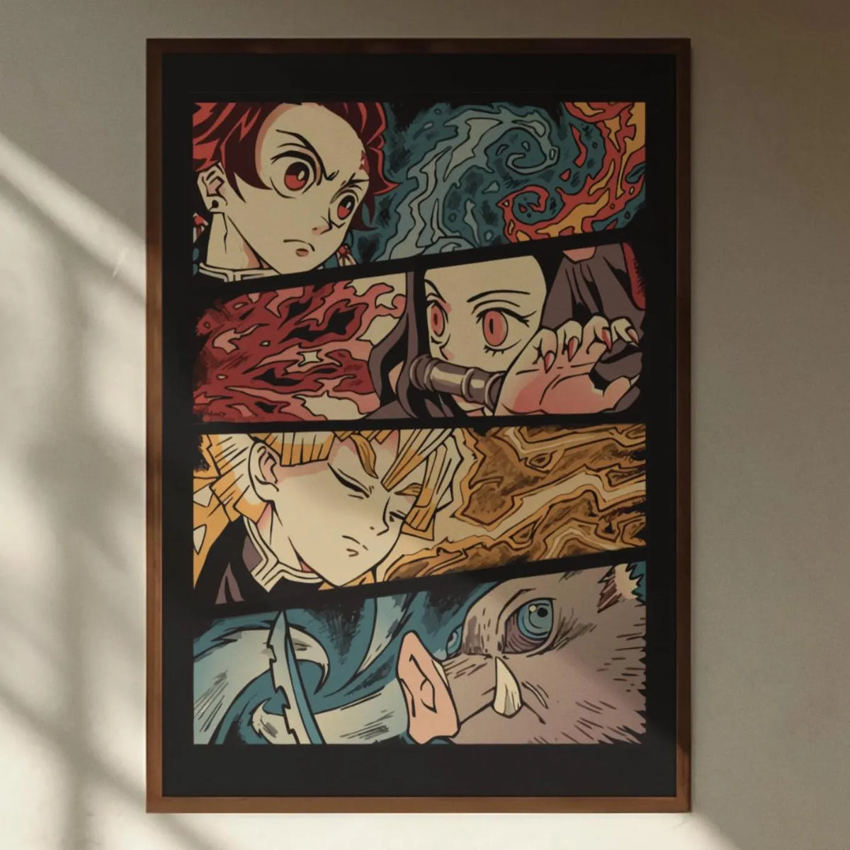 Demon Slayer Character Panel Poster