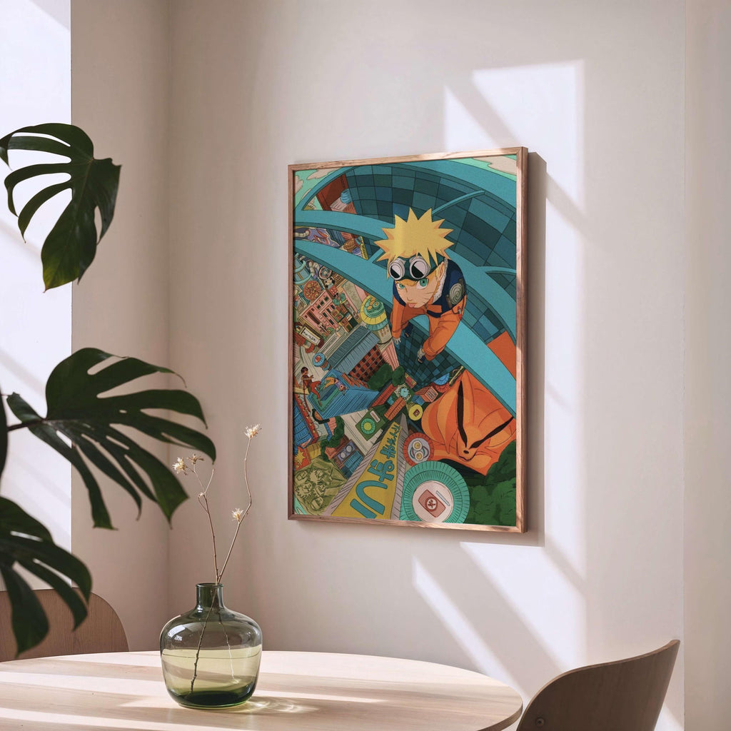 Naruto Uzumaki Hidden Leaf Rooftops Poster