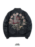RAIJIN STORM EMBROIDERED BOMBER JACKET