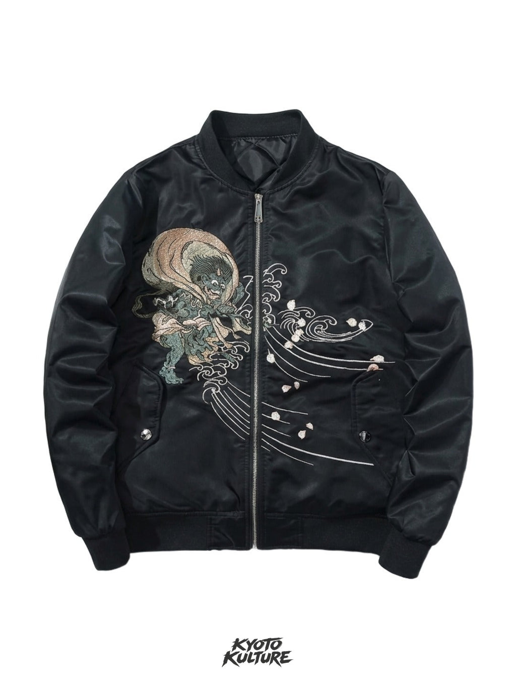 RAIJIN STORM EMBROIDERED BOMBER JACKET