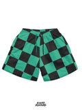 CHECKERED KIMONO SHORTS