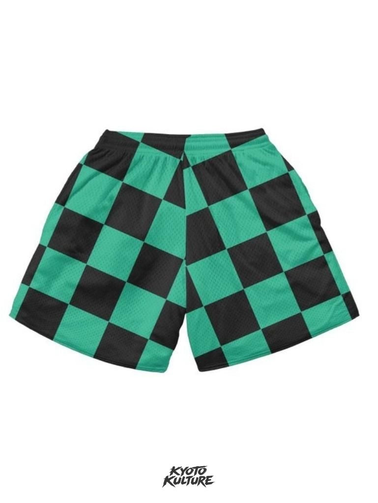 CHECKERED KIMONO SHORTS